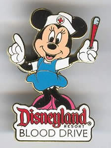 Disney DLR Cast Blood Drive Nurse Minnie Mouse Le Pin