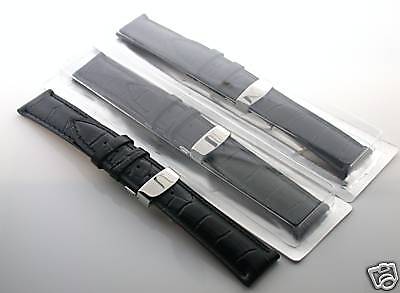 20MM LEATHER WATCH BAND DEPLOYMENT STRAP FOR BREITLING BK  