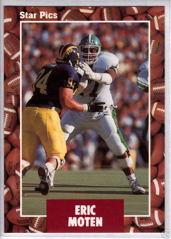 ERIC MOTEN 1991 Star Pics RC #15 Michigan State