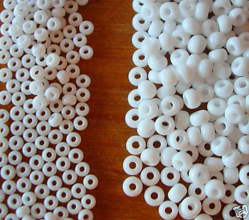 500) CHIRONOMID BEADS / FLY TYING BEADS / bright WHITE / 3/32 & 1/8