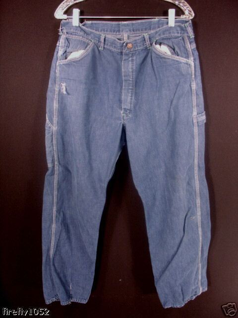 RARE VINTAGE 1940S STEPHENS DENIM CARPENTER PANTS  