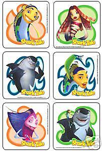 12 SHARK TALES Temporary Tattoos Party Favors  