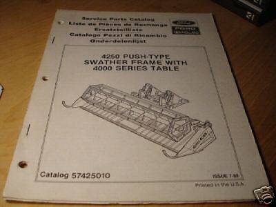 New Holland Versatile 4250 Swather Parts Manual 256 276  