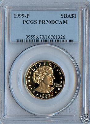 1999 P SUSAN B. ANTHONY DOLLAR PCGS PR 70 PR70 DCAM  