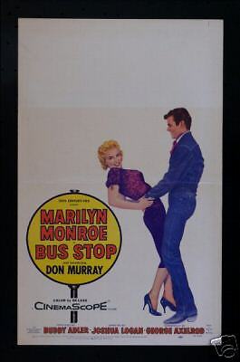 BUS STOP *ORIG WINDOW CARD MOVIE POSTER MARILYN MONROE  