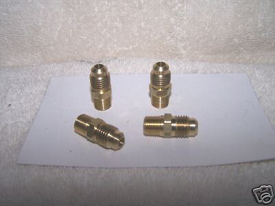 Brass Adapter 1/4 Male Flare x 1/8 Male Pipe Thread  