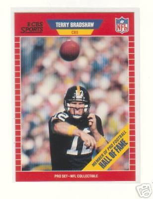 1989 PRO SET ANNOUNCER COLLECTIBLE # 12 TERRY BRADSHAW  