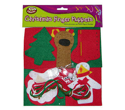   Christmas Finger Puppets Craft Kit Set for Kids Winter Craft 3+  