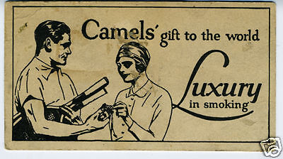 1920s Camel Cigarettes Advertising Blotter Tennis  