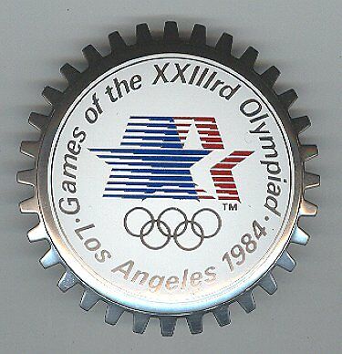 Car Badge 23rd Olympics Los Angeles 1984 Original  