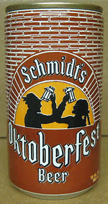 SCHMIDTS OKTOBERFEST BEER Can w/ People, PENNSYLVANIA  