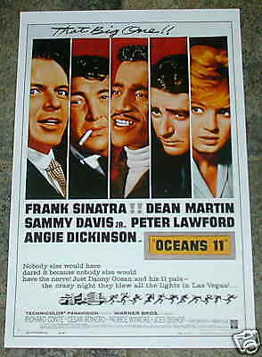 OCEANS 11 POSTER  FRANK SINATRA   ONE SHEET U.S.