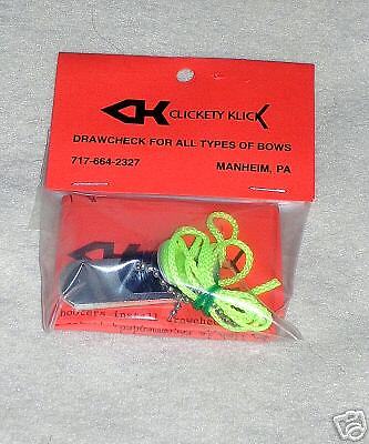 Clickety Klick, bow string clicker draw check, New  