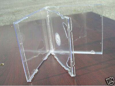 100 NEW DOUBLE 2 CD JEWEL CASES WITH CLEAR TRAY PSC36  