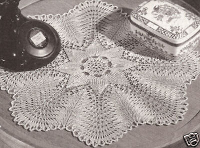 Vintage Lace Hemlock Doily Pad Motif Knitting PATTERN  