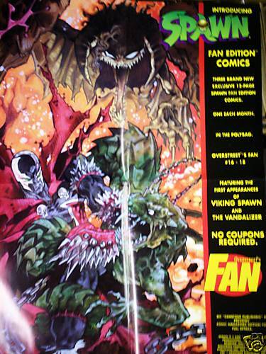 Spawn Fan Edition Comics Promo Poster/Overstreets Fan  