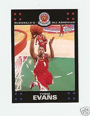 2008 TOPPS McDONALDS ALL AMERICAN TYREKE EVANS RC MT  