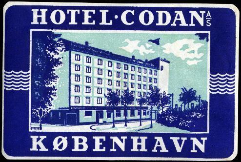 Hotel Codan   COPENHAGEN DENMARK   Luggage Label  