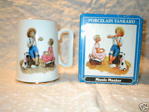 Norman Rockwell music master tankard drinking kitchen  