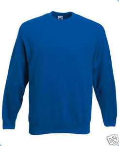 Fruit ofthe Loom Royal Blue School Sweatshirt Jumper | eBay