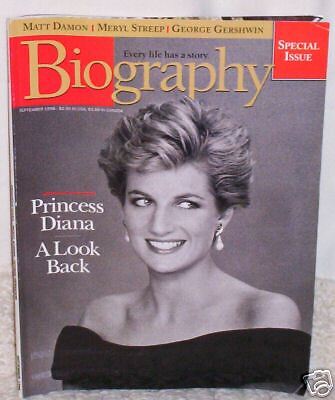 Biography Magazine Princess Diana Sept 1998 VGC  