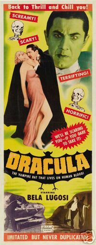 DRACULA MOVIE POSTER Bela Lugosi RARE HOT VINTAGE 6  