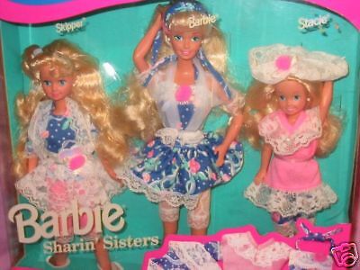 SHARIN SISTERS BARBIE SKIPPER STACIE GIFT SET MIB 1992  