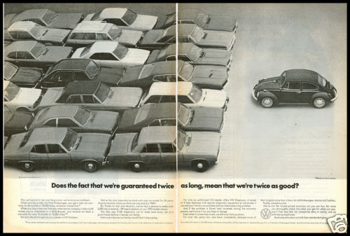 1971 vintage ad for Volkswagen automobiles  