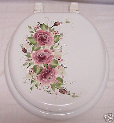 HP ROSES/TOILET SEAT/MAROON ROSES/NEW ITEM BY MB  