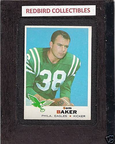 1969 Topps #154 Sam Baker EAGLES  VG/EX EX  