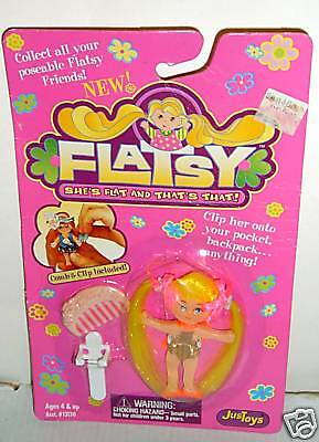 RARE NRFC JusToys Flatsy Doll with Yellow Hair