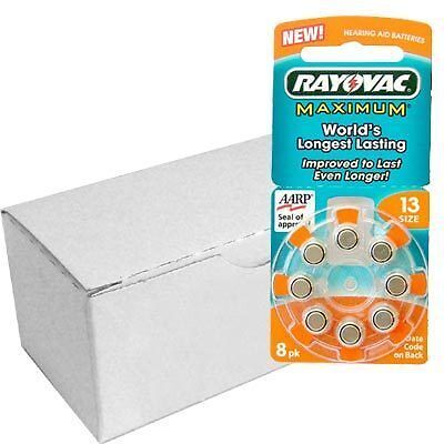 80 x Rayovac Size 13 Hearing Aid Batteries Fit PR 13PA  