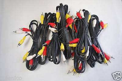 Lot of 10 NEW 6 Ft RCA A/V COMPOSITE CableS DVD/VCR/SAT  